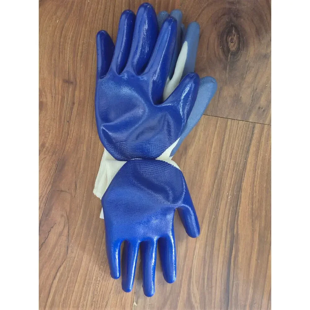2pc Nitrile Coated Dipped Gloves Blue - Room Essentials s15